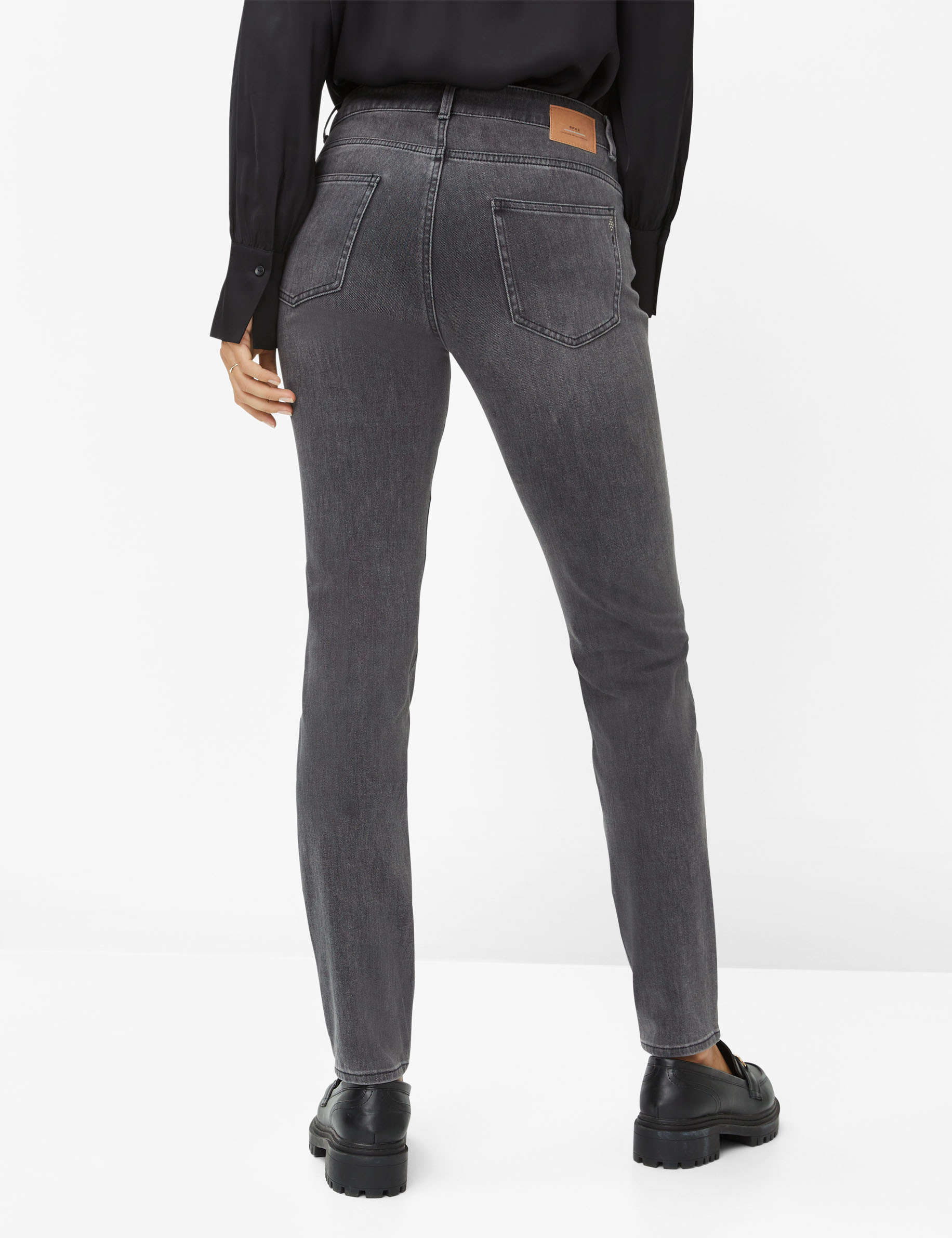 Women Style SHAKIRA USED DARK GREY Slim Fit Model back