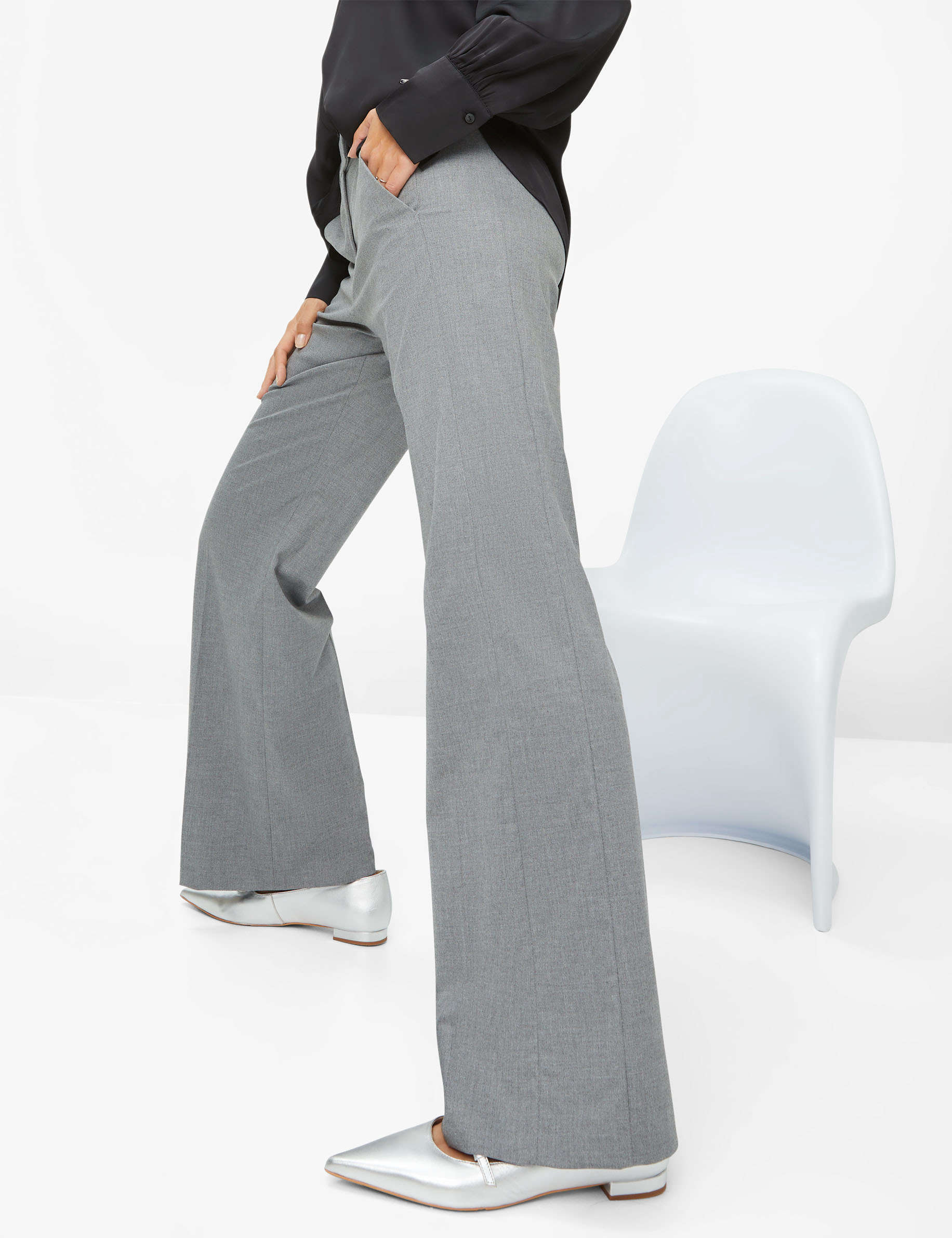 Women Style MAINE SMOKE GREY Wide Leg Detail 1