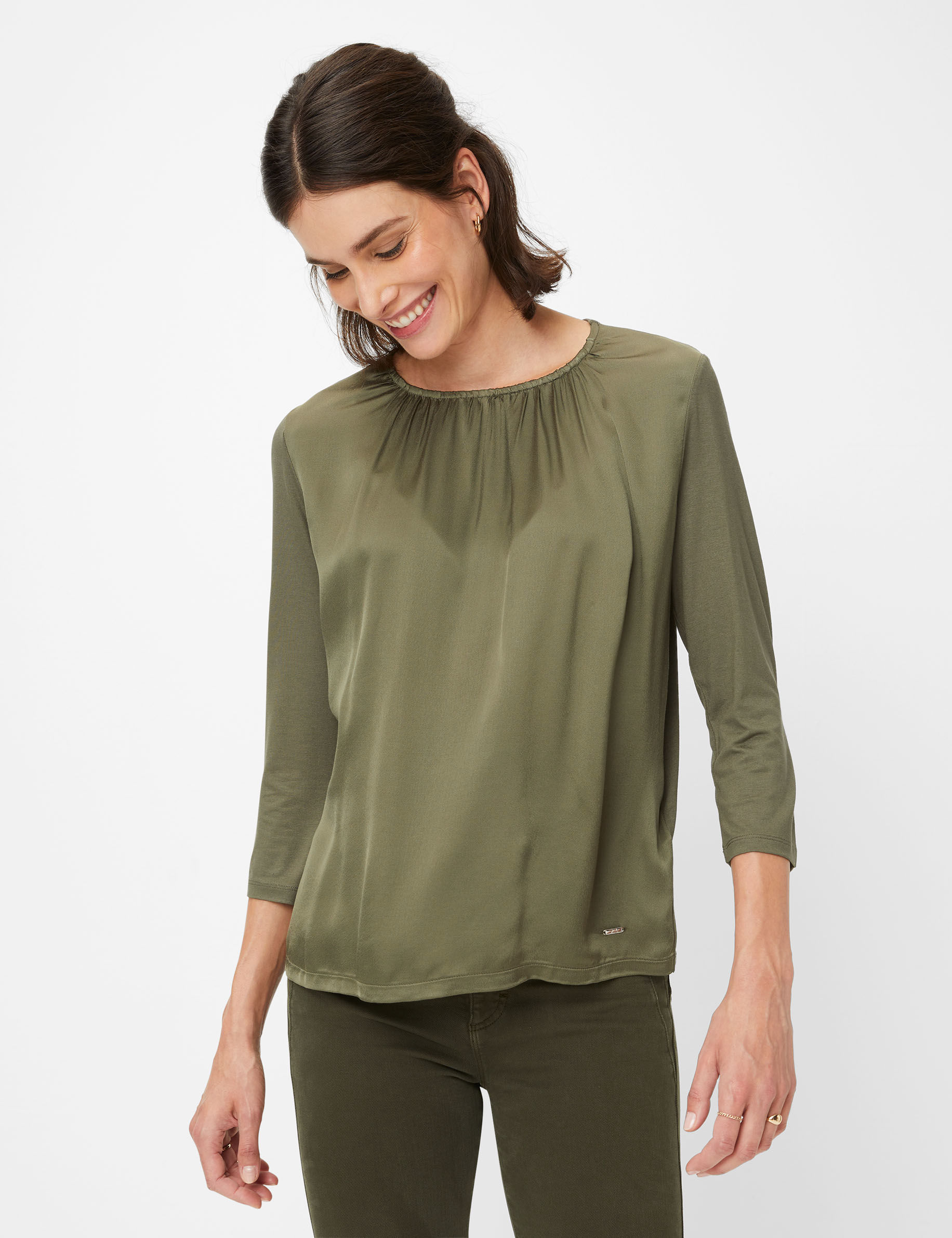 Women Style CLARA soft khaki  Model Front