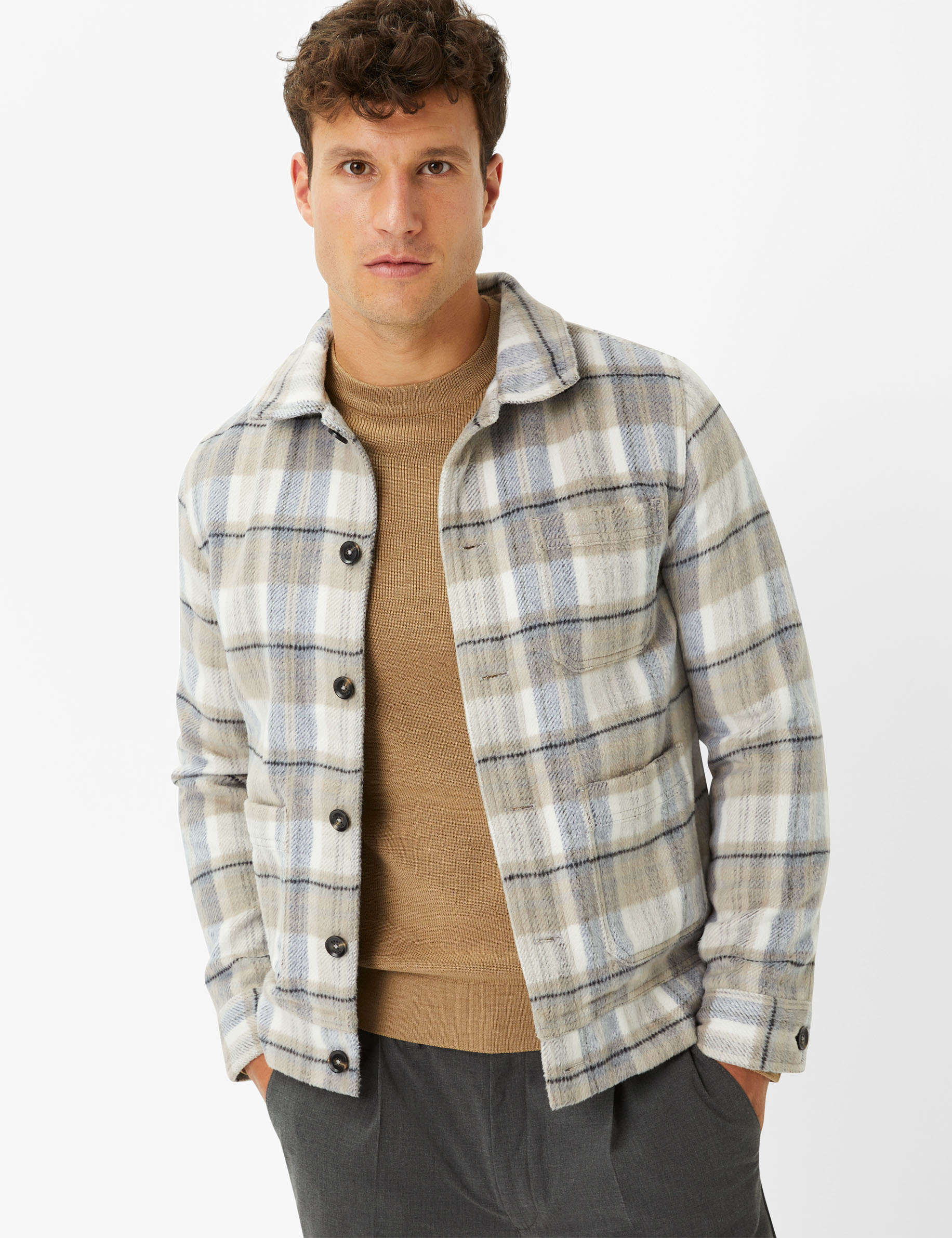 Men Style SANTIAGO light camel  Model Front