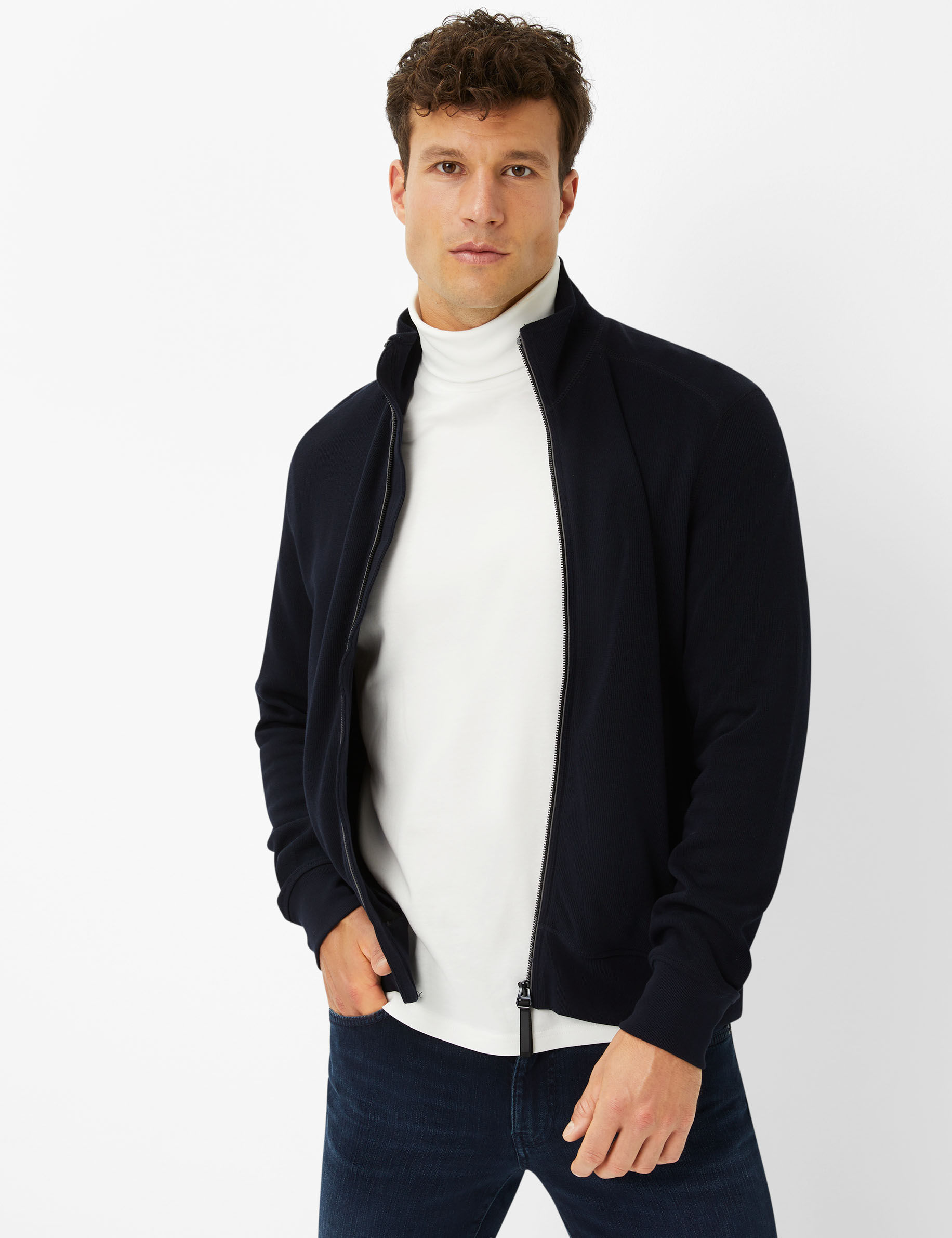 Men Style SHELDON dark navy  Model Front