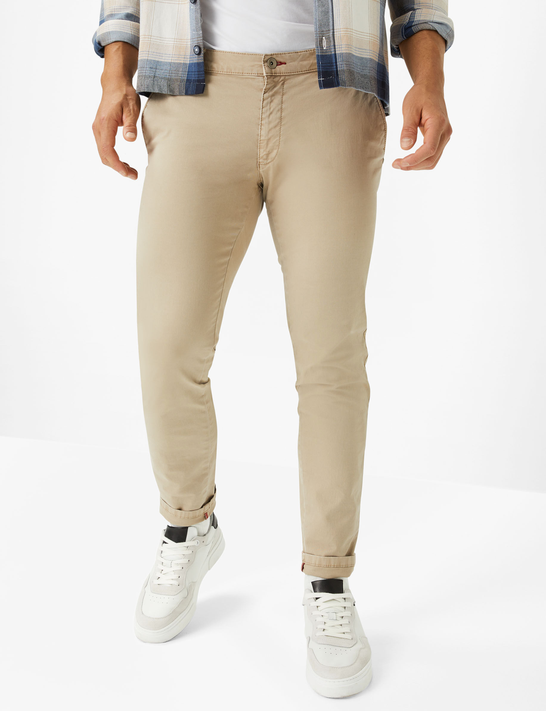 Men Style SILVIO BEIGE Slim Fit Model Front