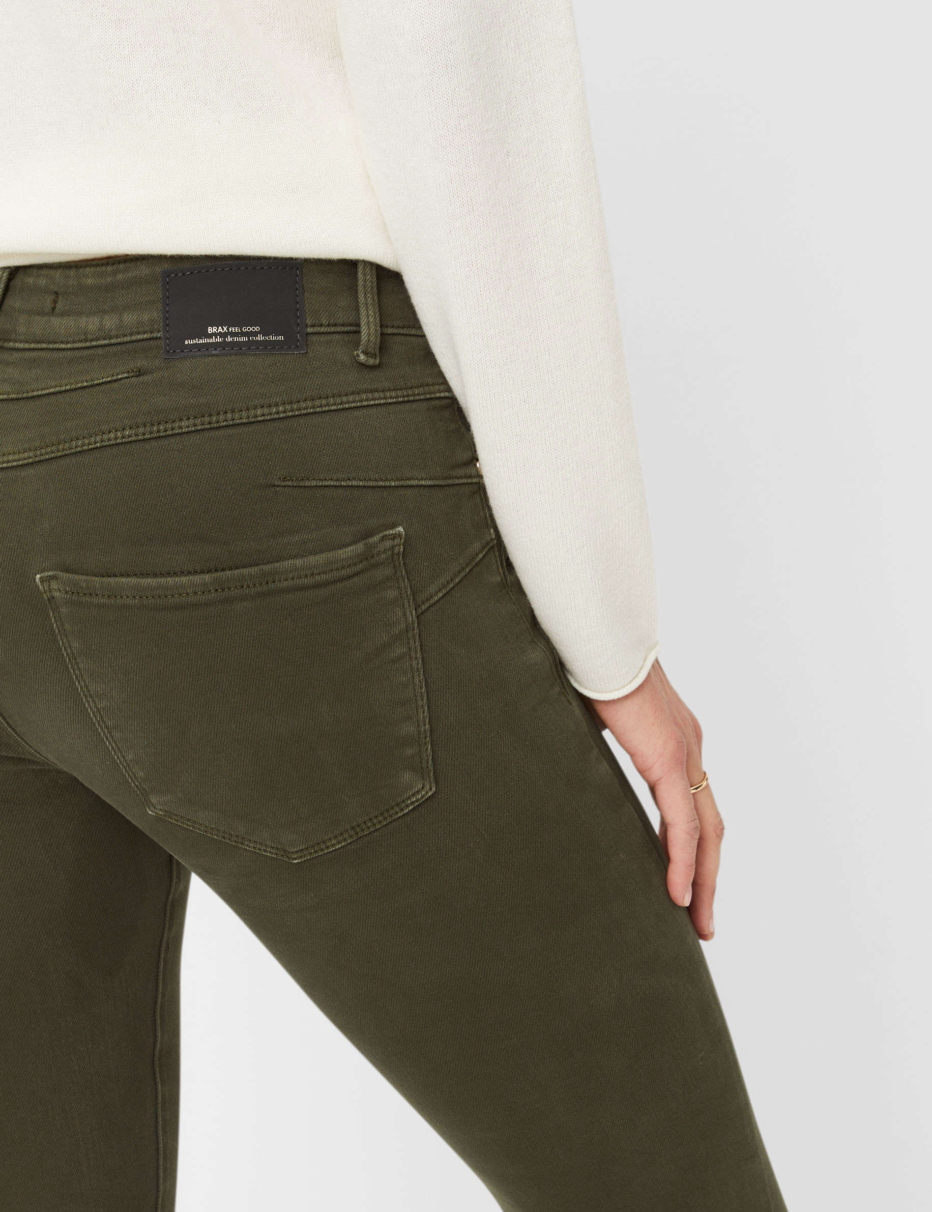 Women Style ANA DARK KHAKI Skinny Fit Detail 2