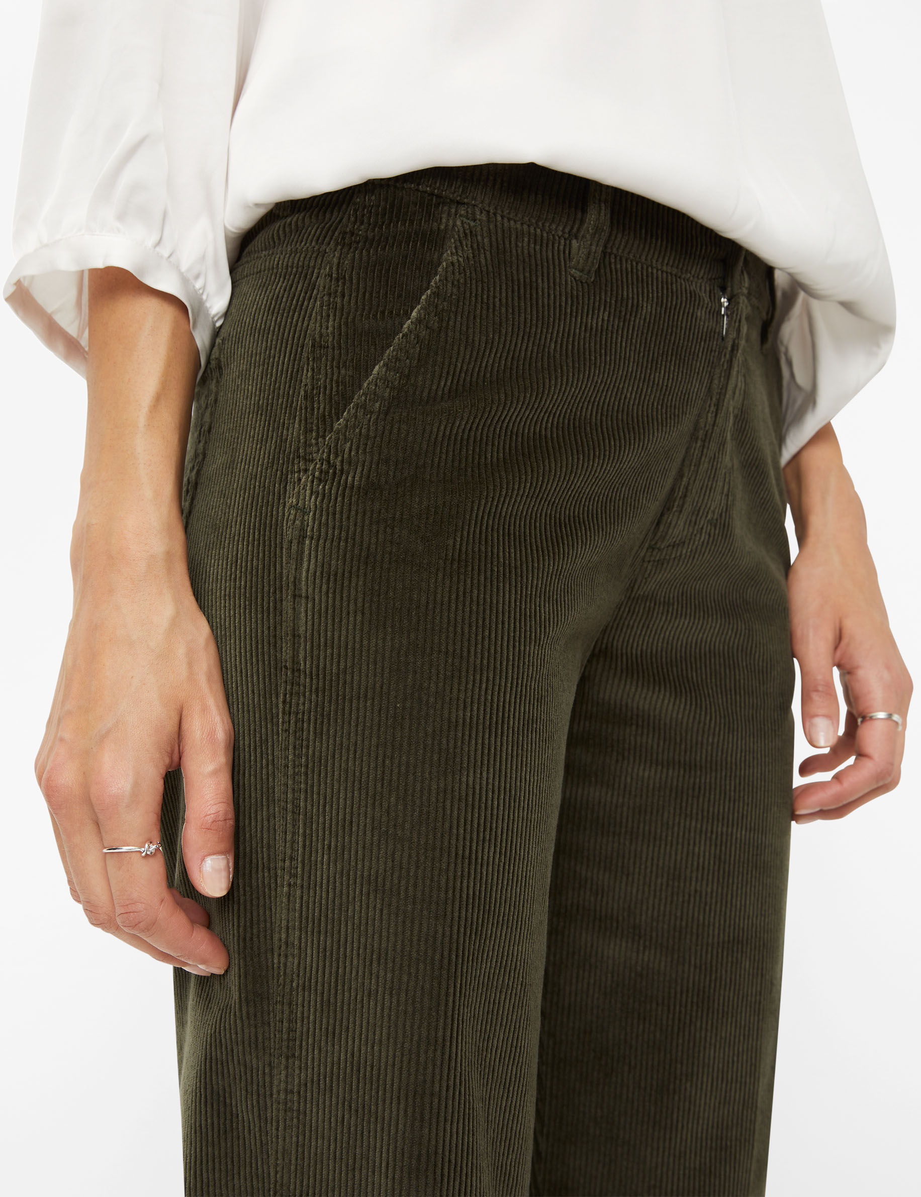 Women Style MAINE DARK KHAKI Wide Leg Detail 1