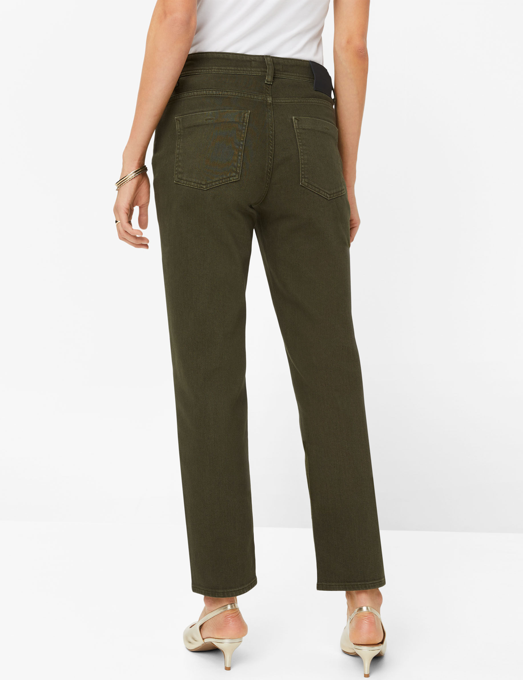 Women Style MADISON DARK KHAKI Straight Fit Model back