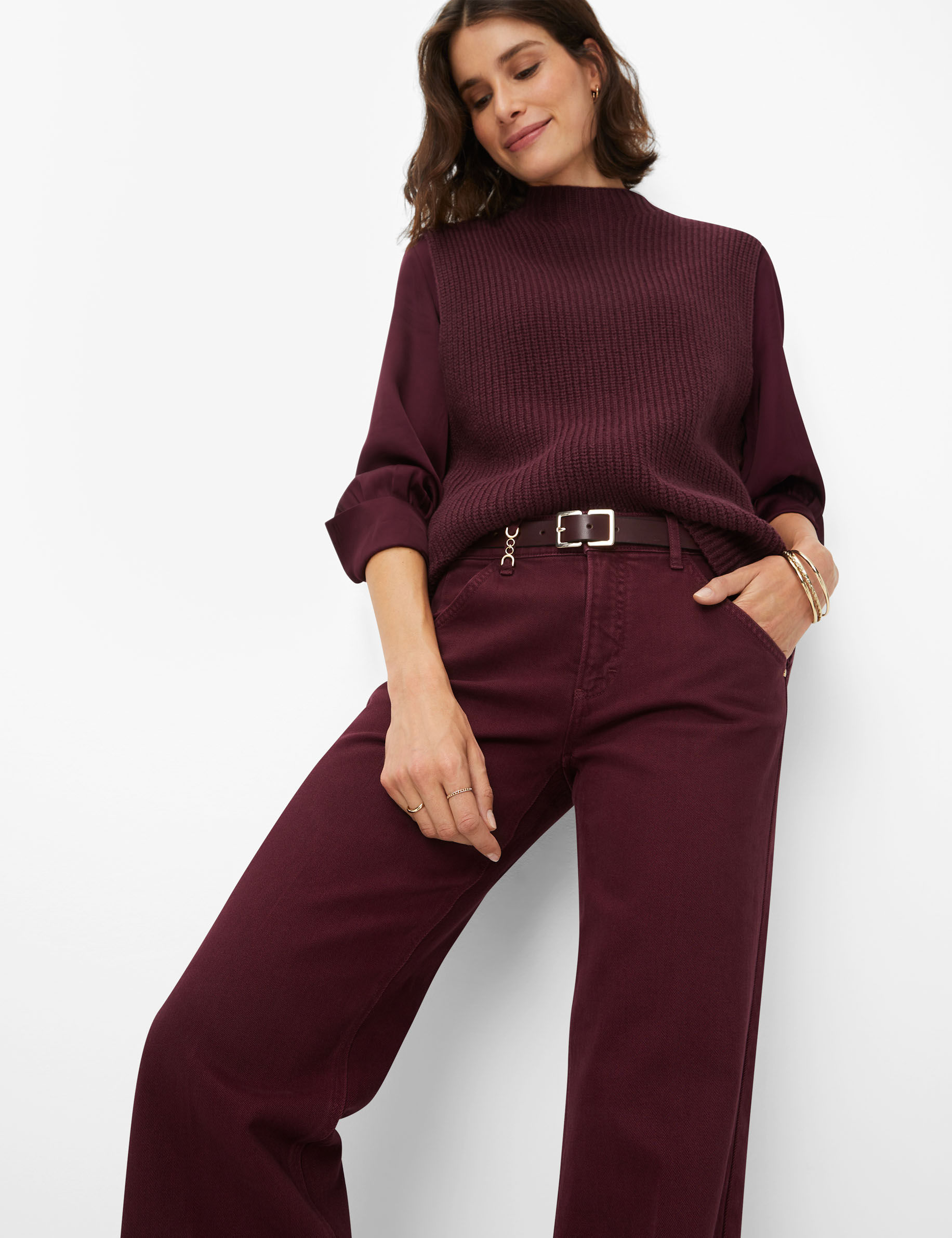 Women Style MAINE BERRY Wide Leg Detail 1