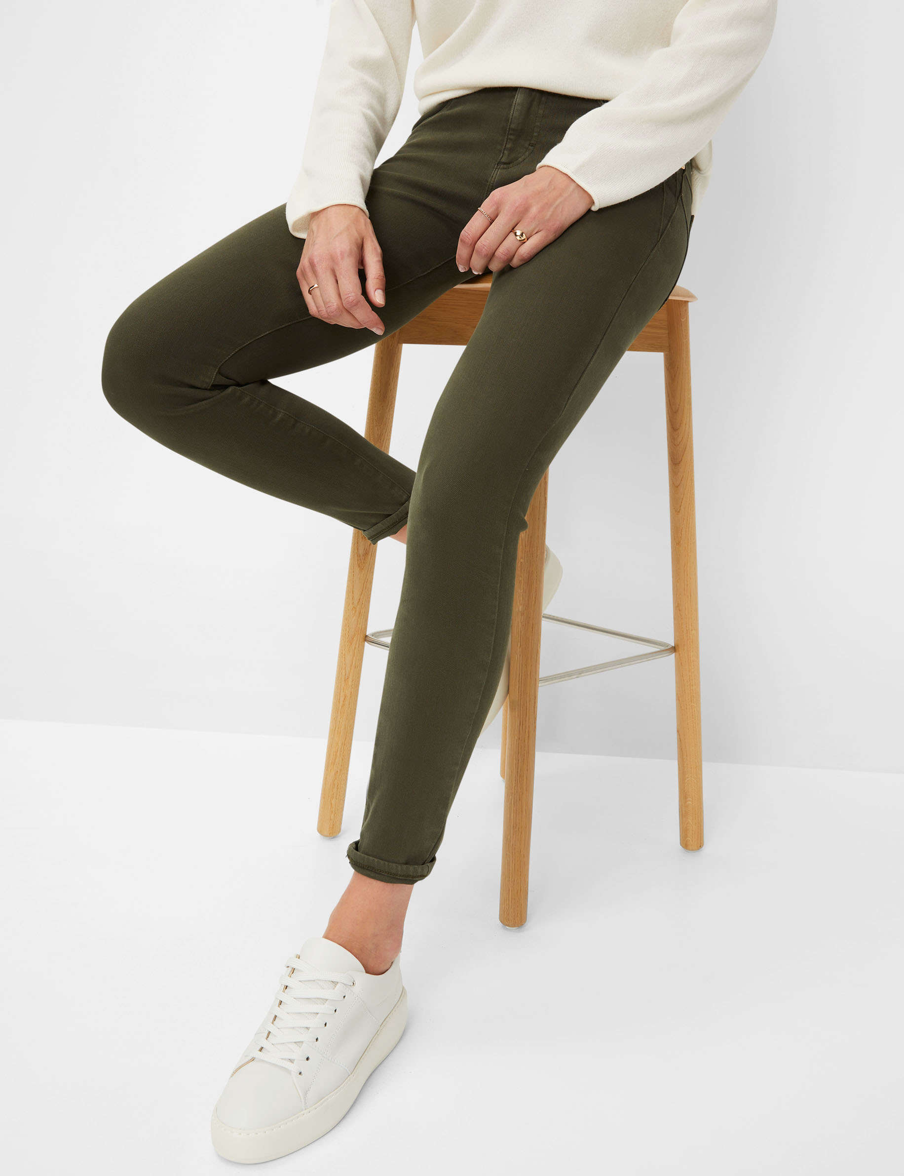 Women Style ANA DARK KHAKI Skinny Fit Detail 1