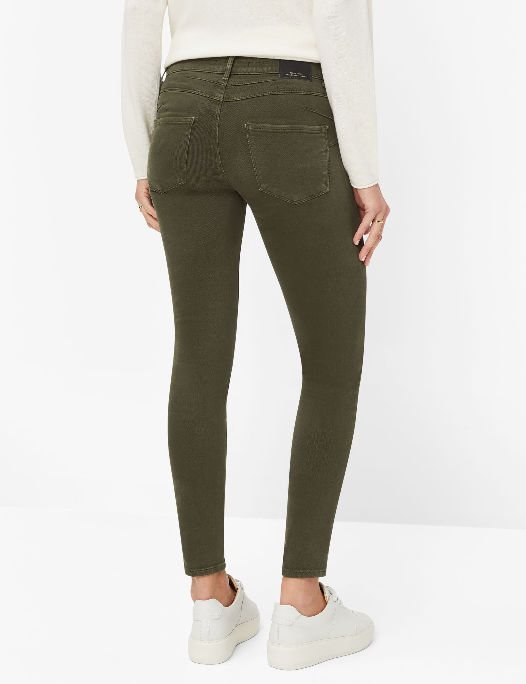 Women Style ANA DARK KHAKI Skinny Fit Model back